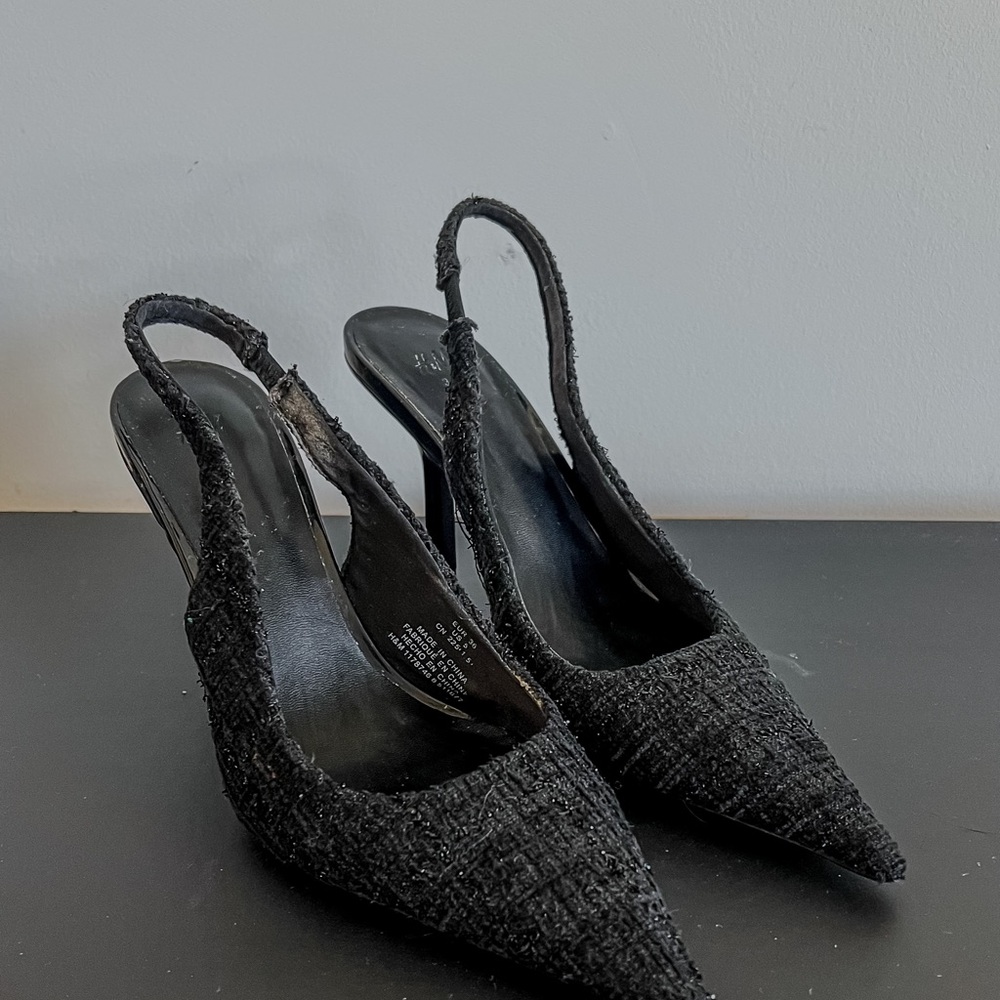 Elegant Black Slingback Heels
